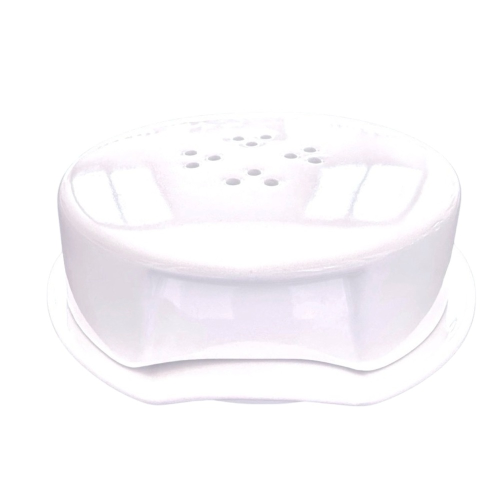 Trudeau 2 Pc Pure White Stoneware Gourmet Brie Cheese Baker